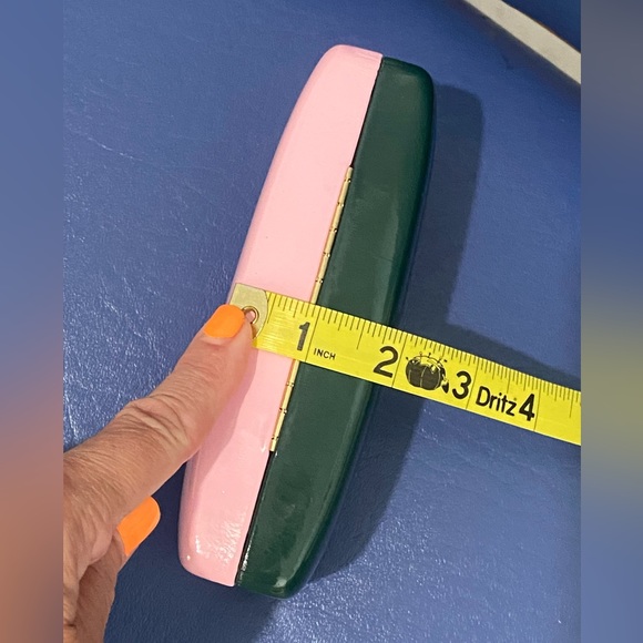 Kate Spade hard-case, clamshell eyewear case, pink and green - Picture 10 of 15